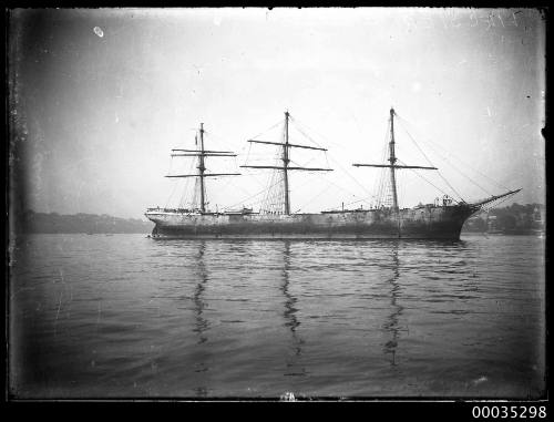 Barque LEICESTER CASTLE at anchor