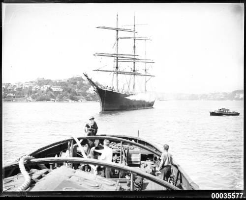 WINTERHUDE under tow in harbour.