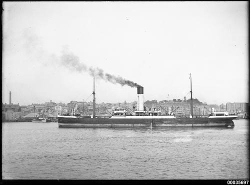 SS TYDEUS underway near Walsh Bay, Sydney.