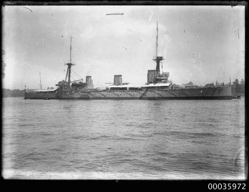 HMAS AUSTRALIA I in Farm Cove, Sydney