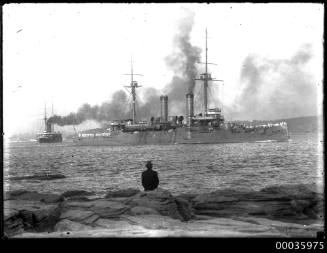 Japanese naval ship HIJMS ASAMA in Sydney Harbour