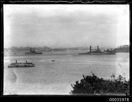 Two US Navy warships possibly leaving Sydney Harbour