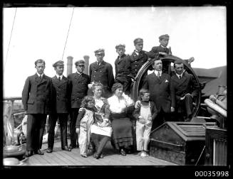 People including children at the wheel of MOUNT STEWART