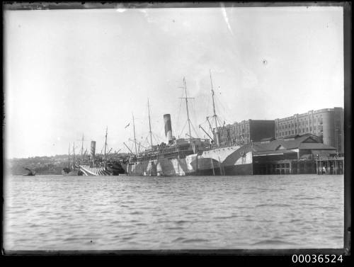 Cargo liners docked at Pyrmont New South Wales