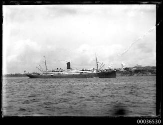 Passenger liner entering Sydney Harbour