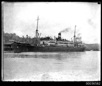 Cargo or passenger ship docked, Sydney Harbour