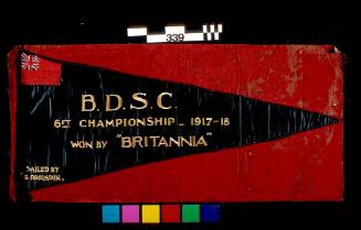 BDSC 6 ft Championship 1917 - 1918 won by BRITANNIA sailed by George Robinson