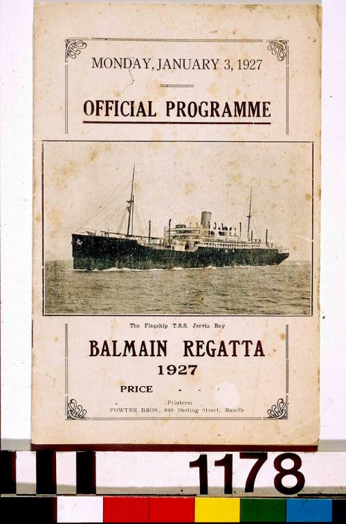 Offical Programme, Balmain Regatta 1927