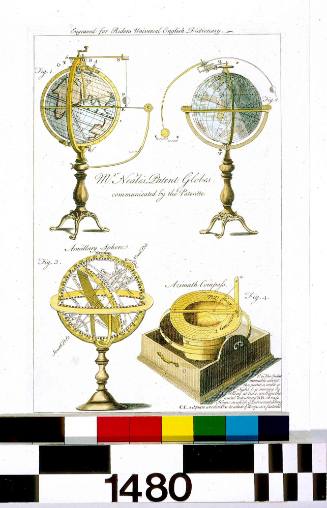 Mr Neale's Patent Globes; Armillary Sphere,  Azimuth Compass