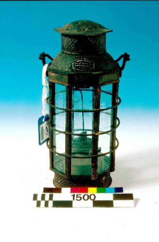 Steel and glass ship lantern