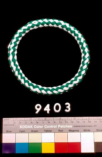 Sample of a grommet in 8 strand plait made by unknown dock worker