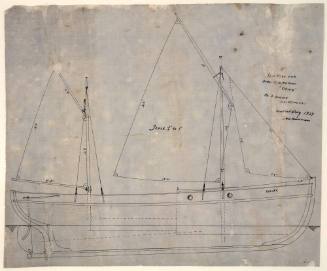 Sail plan of the auxiliary fishing vessel VIKING