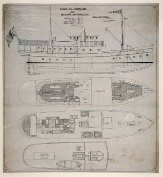 General arrangement plan of the passenger vessel HELLE