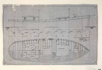 General arrangement plan of ketch-rigged mission boat DIARI
