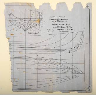Lines plan of mission boat PATTESON