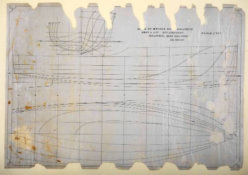 Lines plan of bridge deck motor cruiser SAN MARCO