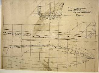 Lines plan of motor cruiser MISCHIEF