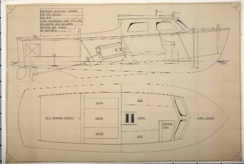 General arrangement plan of a seaplane tender for the RAAF