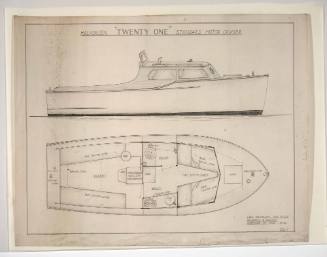 General arrangement plan of 21 foot standard motor cruiser