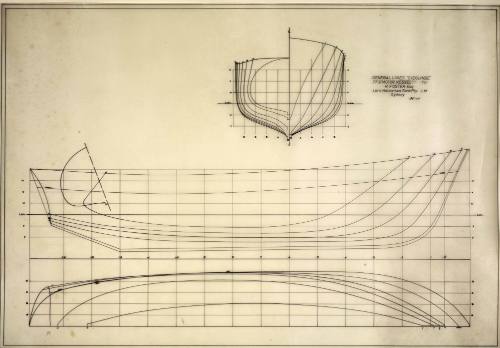 Line plans of the motor cruiser SIEGLINDE