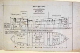 Construction drawing of a motorskib