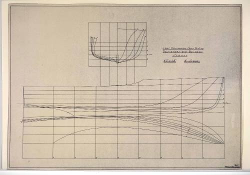 Lines plan of the twin-screw motor cruiser REIMROC