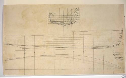 Lines plan of the motor cruiser SEAMIST II