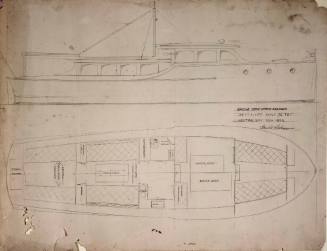 General arrangement plan of the bridge-deck motor cruiser SEA EFF