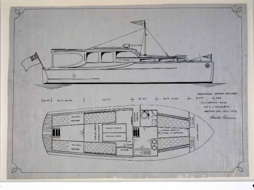 General arrangement plan of the motor cruiser DOLPHIN