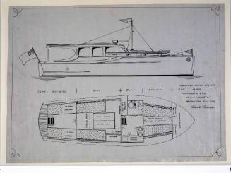 General arrangement plan of the motor cruiser DOLPHIN