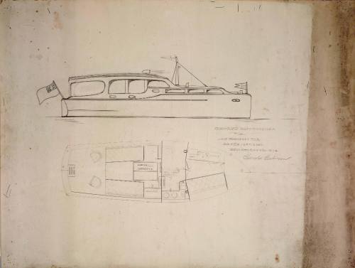 General arrangement plan of the motor cruiser DILIO