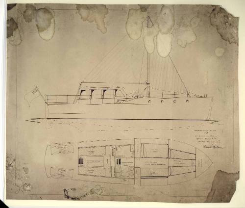 General arrangement plan of the motor cruiser MISCHIEF