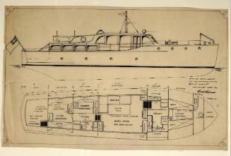 General arrangement plan of the motor cruiser HIAWATHA