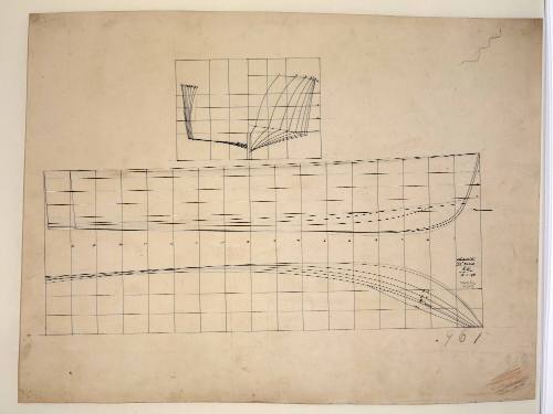 Lines plan of the motor cruiser ROBKEN