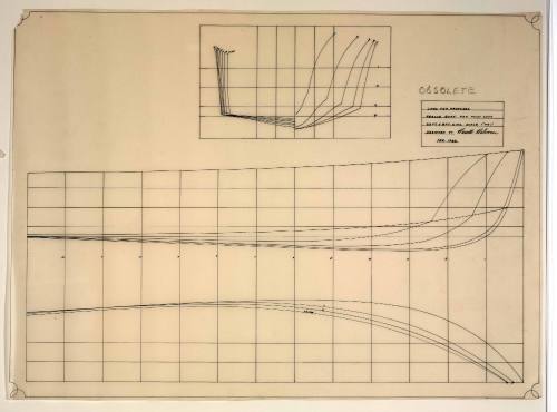 Lines plan of a rescue boat for the RAAF