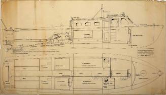 General arrangement plan of a seaplane tender for the RAAF