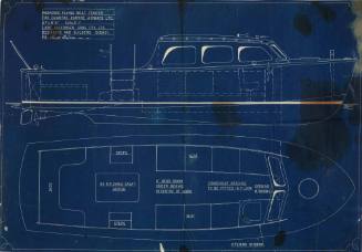 General arrangement plan of a Qantas flying boat tender BLII