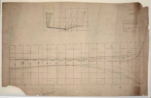 Lines plan of the tourist motor cruiser HARBOUR EXPRESS