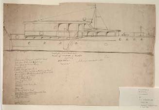 Profile plan of the motor cruiser WINBAH