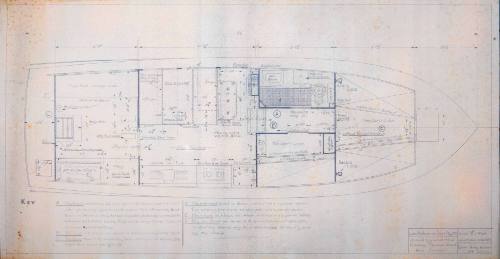 General arrangement plan of a Halvorsen Standard 36 foot cruiser