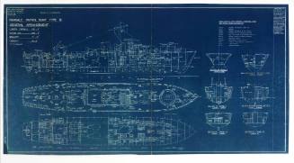 General arrangement plan of a Fairmile patrol vessel