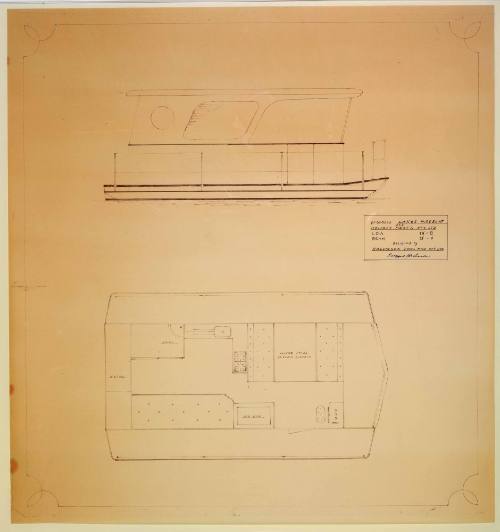 General arrangement plan of a proposed lakes hireboat