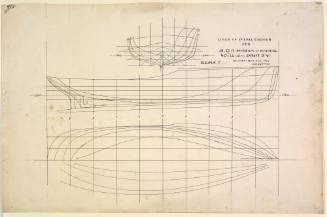 Lines plan of a diesel cruiser mission boat
