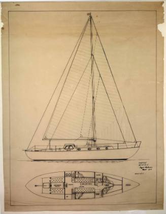 General arrangement plan of the yacht ANITRA V