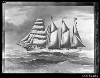 Four masted American barquentine MAKAWELI