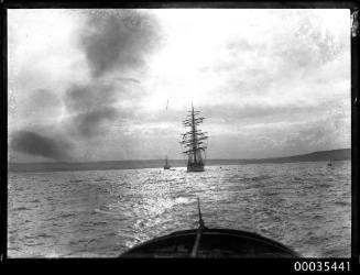 Full rigged ship in harbour