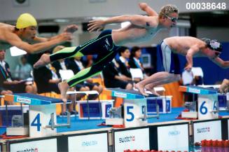 Mathew Cowdrey in men's 100m freestyle S9 final wins gold