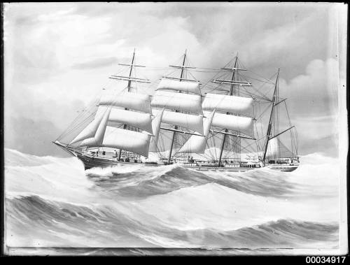 Barque WENDUR at sea