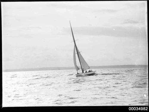 Sloop rigged boat under sail