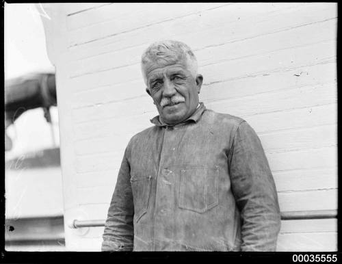 Portrait of crew member aboard HELEN B STERLING.